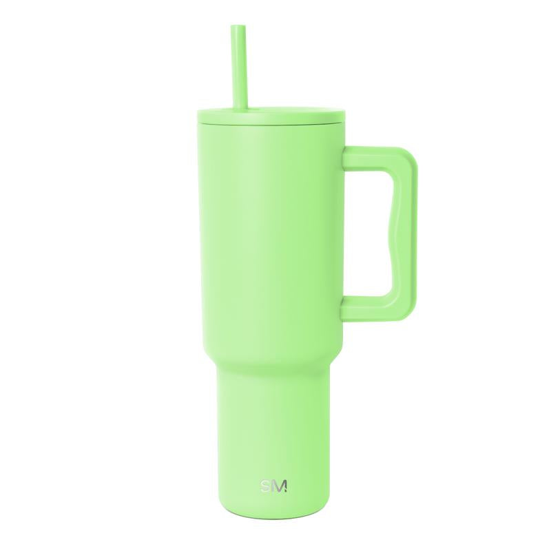 Simple Modern 40Oz Trek Tumbler with Handle and Straw Lid - Vacuum Insulated Stainless Steel, Reusable, Cupholder Friendly