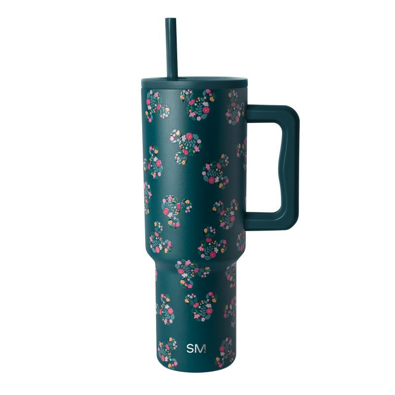 Simple Modern 40Oz Trek Tumbler with Handle and Straw Lid - Vacuum Insulated Stainless Steel, Reusable, Cupholder Friendly