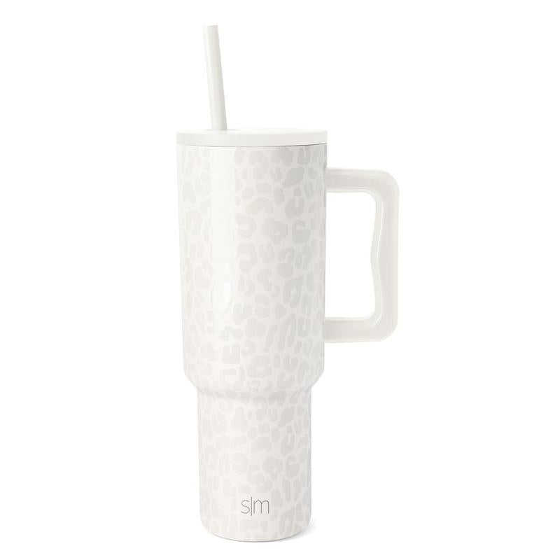 Simple Modern 40Oz Trek Tumbler with Handle and Straw Lid - Vacuum Insulated Stainless Steel, Reusable, Cupholder Friendly