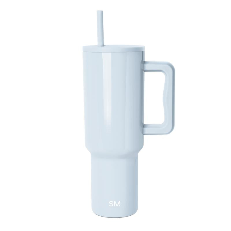 Simple Modern 40Oz Trek Tumbler with Handle and Straw Lid - Vacuum Insulated Stainless Steel, Reusable, Cupholder Friendly