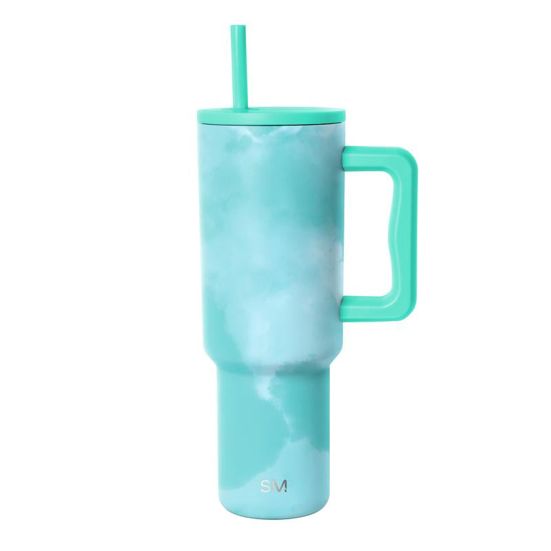 Simple Modern 40Oz Trek Tumbler with Handle and Straw Lid - Vacuum Insulated Stainless Steel, Reusable, Cupholder Friendly