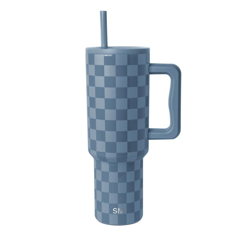 Simple Modern 40Oz Trek Tumbler with Handle and Straw Lid - Vacuum Insulated Stainless Steel, Reusable, Cupholder Friendly