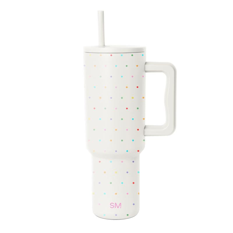 Simple Modern 40Oz Trek Tumbler with Handle and Straw Lid - Vacuum Insulated Stainless Steel, Reusable, Cupholder Friendly