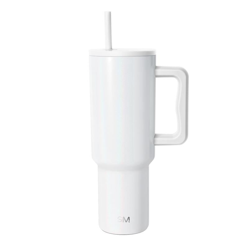 Simple Modern 40Oz Trek Tumbler with Handle and Straw Lid - Vacuum Insulated Stainless Steel, Reusable, Cupholder Friendly