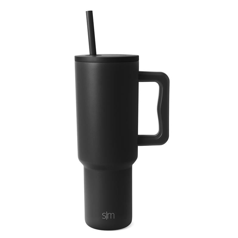 Simple Modern 40Oz Trek Tumbler with Handle and Straw Lid - Vacuum Insulated Stainless Steel, Reusable, Cupholder Friendly