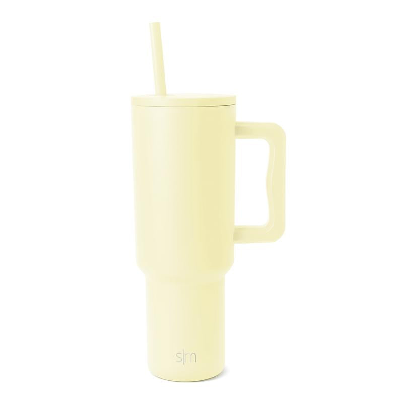 Simple Modern 40Oz Trek Tumbler with Handle and Straw Lid - Vacuum Insulated Stainless Steel, Reusable, Cupholder Friendly