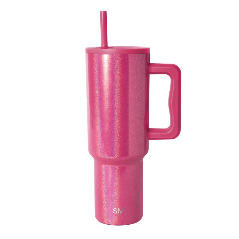 Simple Modern 40Oz Trek Tumbler with Handle and Straw Lid - Vacuum Insulated Stainless Steel, Reusable, Cupholder Friendly