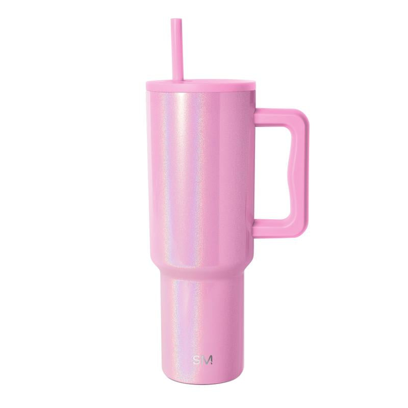 Simple Modern 40Oz Trek Tumbler with Handle and Straw Lid - Vacuum Insulated Stainless Steel, Reusable, Cupholder Friendly