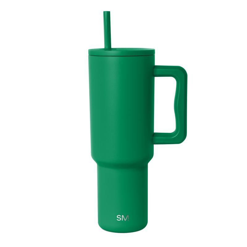Simple Modern 40Oz Trek Tumbler with Handle and Straw Lid - Vacuum Insulated Stainless Steel, Reusable, Cupholder Friendly
