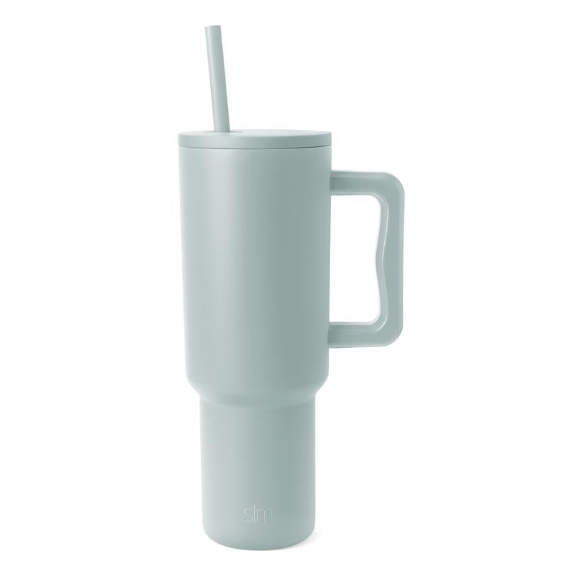 Simple Modern 40Oz Trek Tumbler with Handle and Straw Lid - Vacuum Insulated Stainless Steel, Reusable, Cupholder Friendly