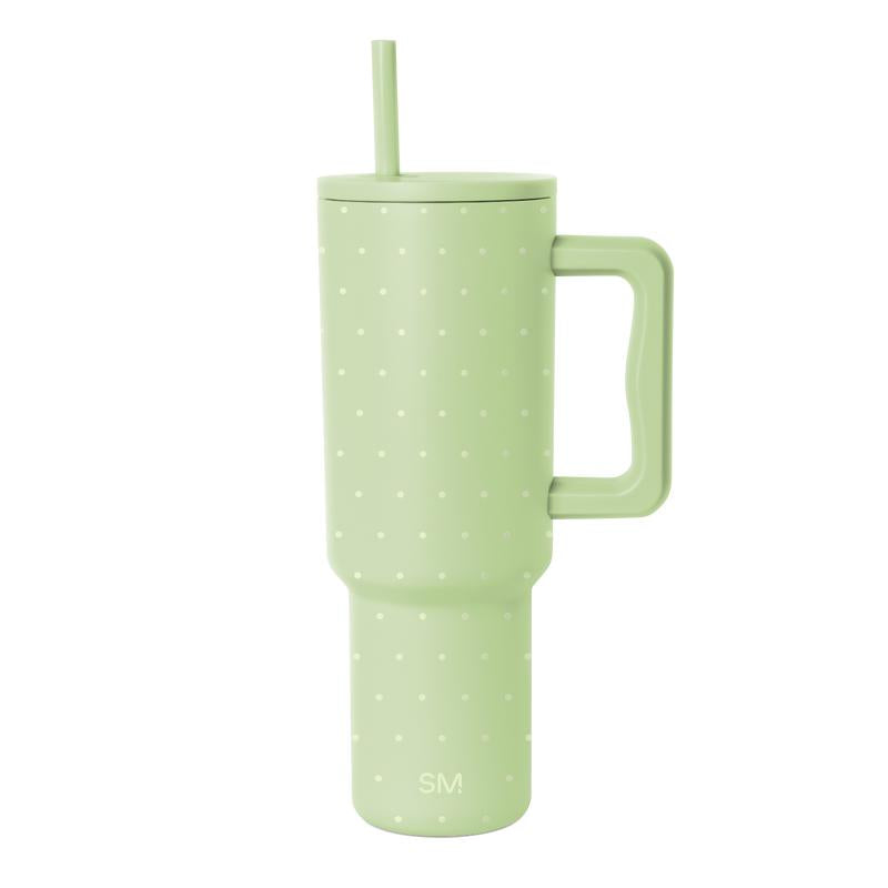 Simple Modern 40Oz Trek Tumbler with Handle and Straw Lid - Vacuum Insulated Stainless Steel, Reusable, Cupholder Friendly