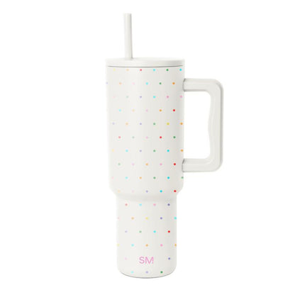 Simple Modern 40Oz Trek Tumbler with Handle and Straw Lid - Vacuum Insulated Stainless Steel, Reusable, Cupholder Friendly