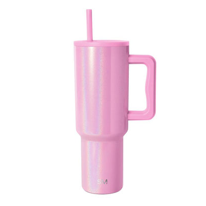 Simple Modern 40Oz Trek Tumbler with Handle and Straw Lid - Vacuum Insulated Stainless Steel, Reusable, Cupholder Friendly